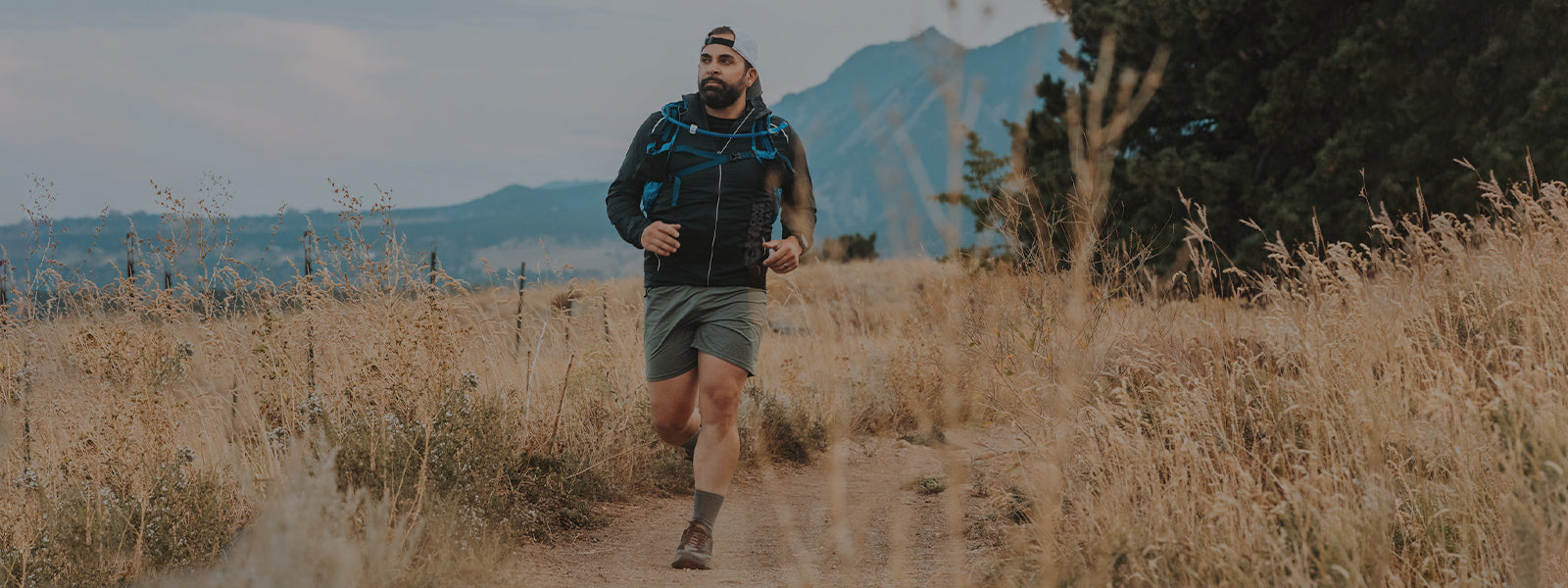 Men's Trail Running Socks header image, man running