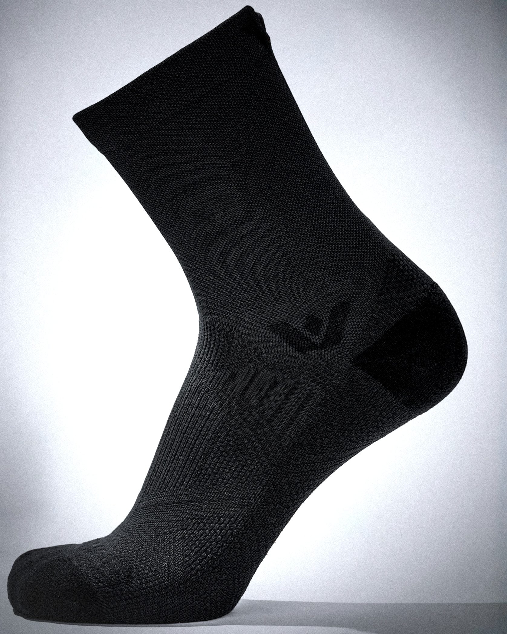 Aspire Mid-Crew Mono Knit - Firm Compression Socks - Mono White