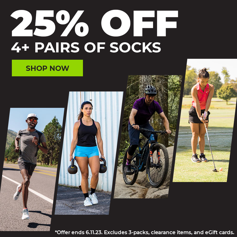 25% Off 4+ Pairs Of Socks, Shop Now, *Offer ends 6.11.23. Excludes 3-packs, clearance items, and eGift cards.