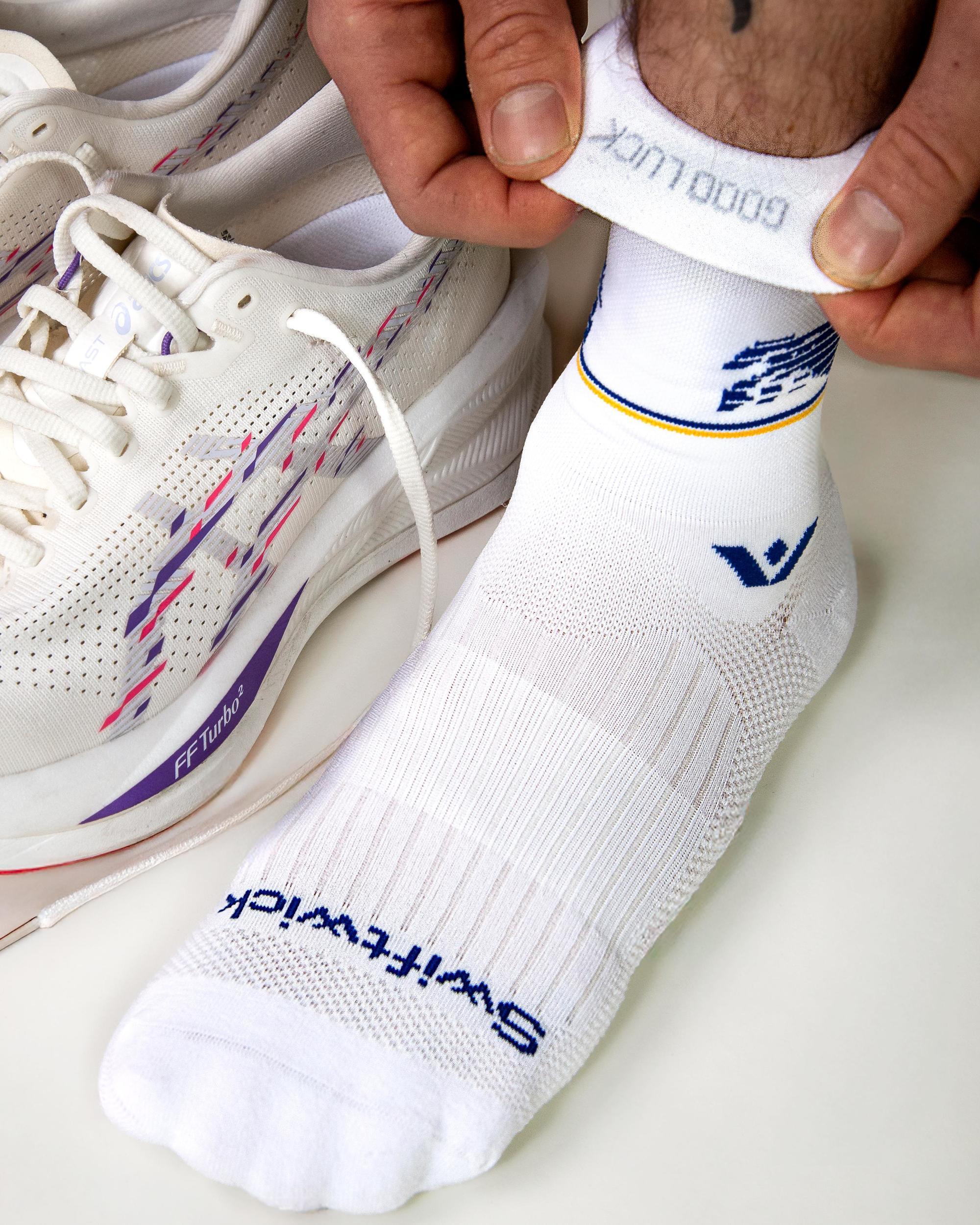 Swiftwick Vision Mid-Crew - White