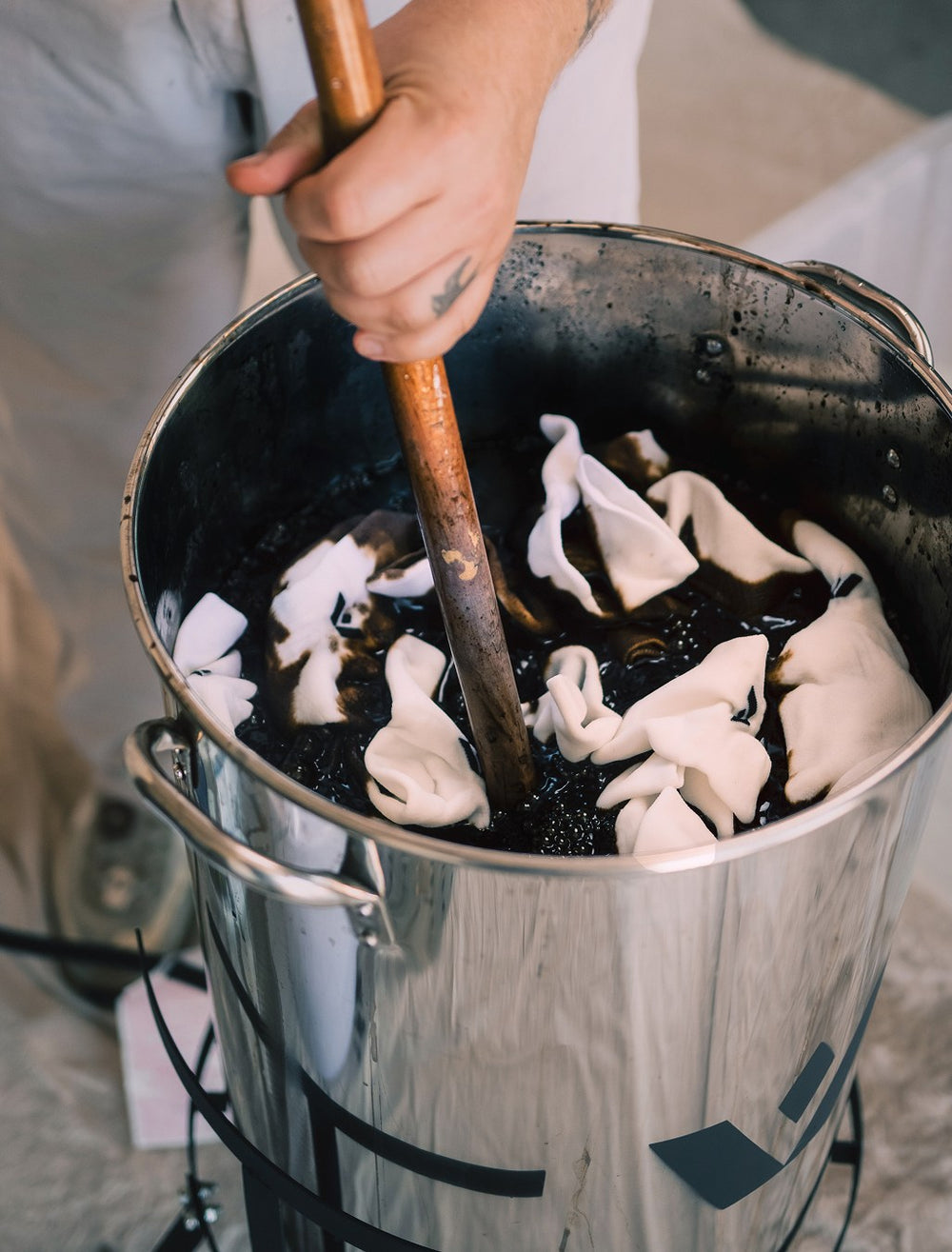 Field Study hand-dye process, Step 3: STEEPED