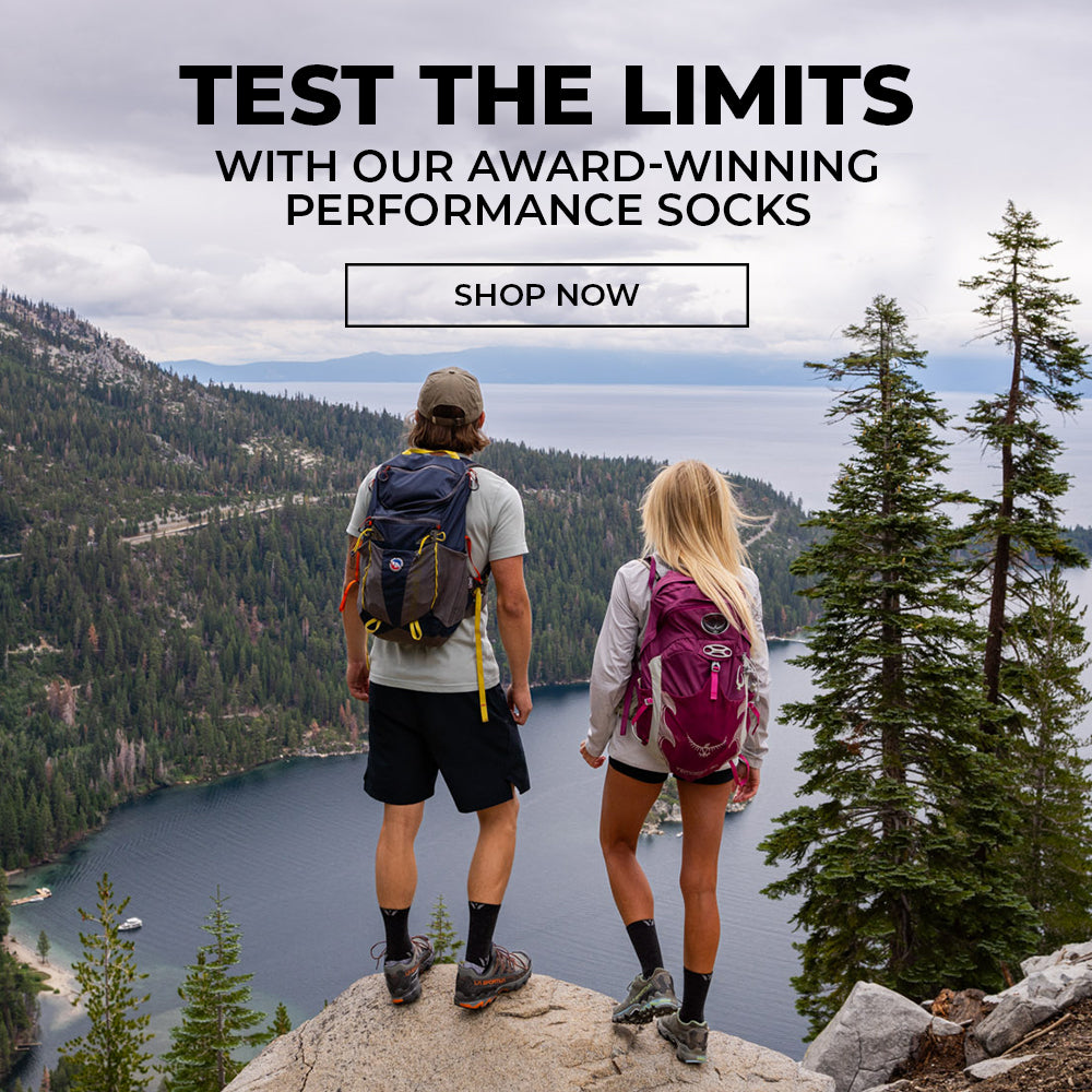 Test the limits with our award-winning performance socks, shop now.