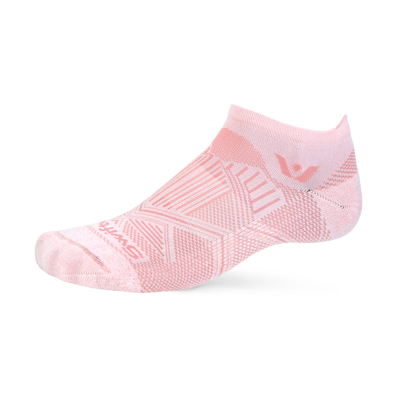 Aspire No Show - Firm Compression Running Socks - Rose