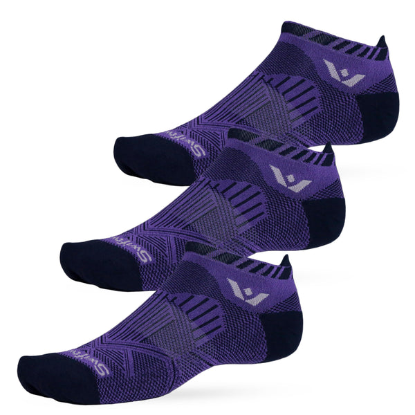 Aspire No Show - Firm Compression Running Socks - Purple Fuchsia