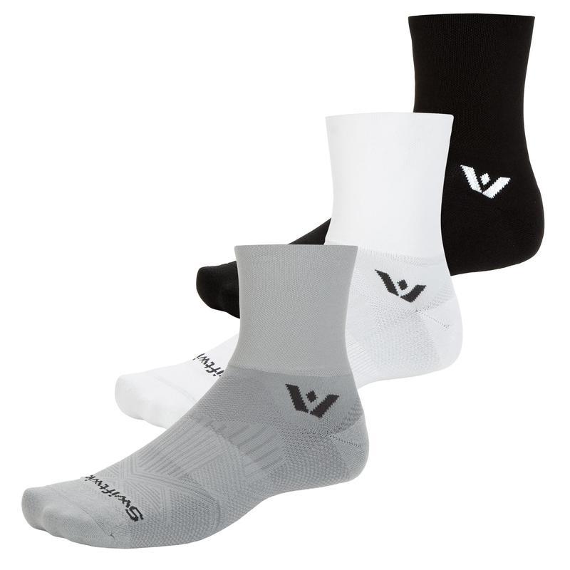 レッグウェア SKYLRK THIN LOOP SOCK Aspire Quarter Crew High Multi-Packs - Firm Compression Socks
