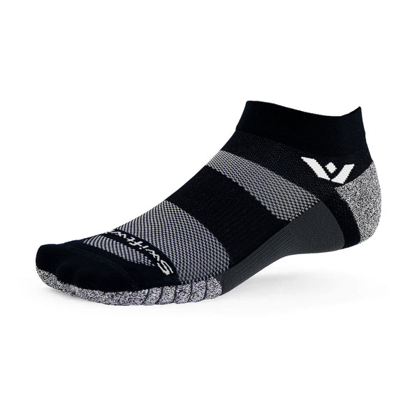 Swiftwick Flite XT Ankle - Running Socks Built For Stability - Black