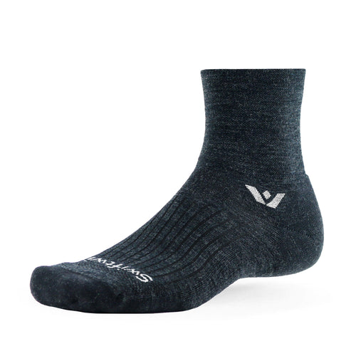 Dark gray quarter crew sock