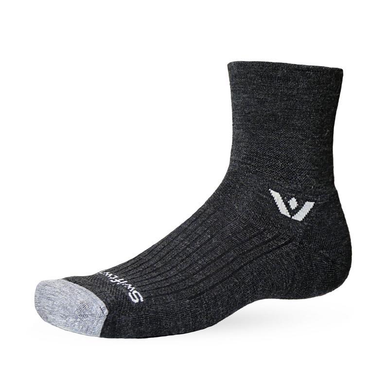 Swiftwick Pursuit Quarter Crew High - Merino Wool Socks