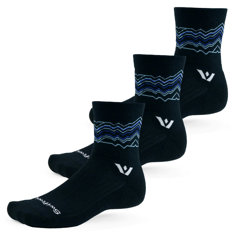 Swiftwick Pursuit Quarter Crew High - Merino Wool Socks