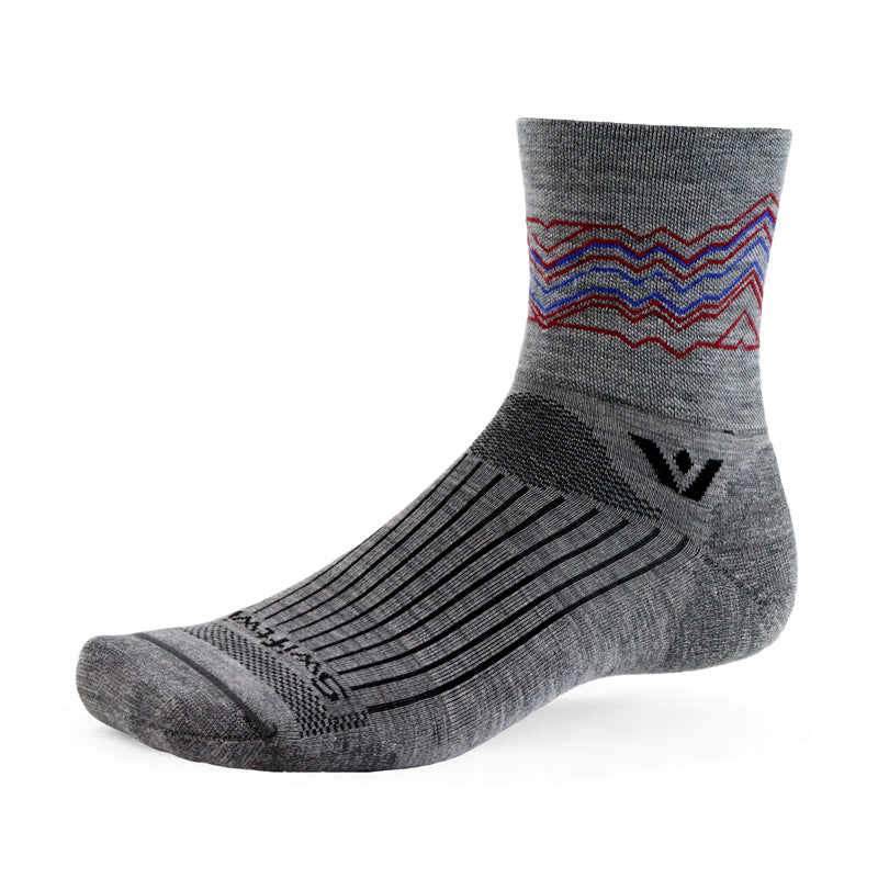 Swiftwick Pursuit Quarter Crew High - Merino Wool Socks