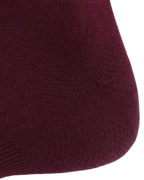 Close-up of the Vision Mid-Crew sock Y-shaped heel construction