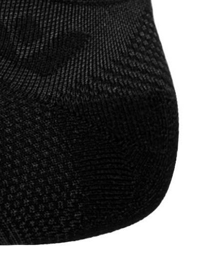 Close-up of the Aspire sock Y-shaped heel construction
