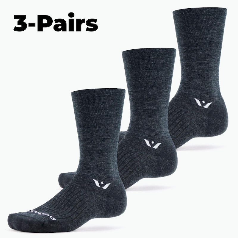 Swiftwick PURSUIT Seven 3-Pack - Merino Wool Crew Sock